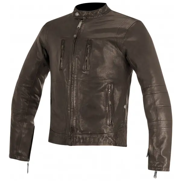 Giacca moto pelle Alpinestars Oscar Brass marrone