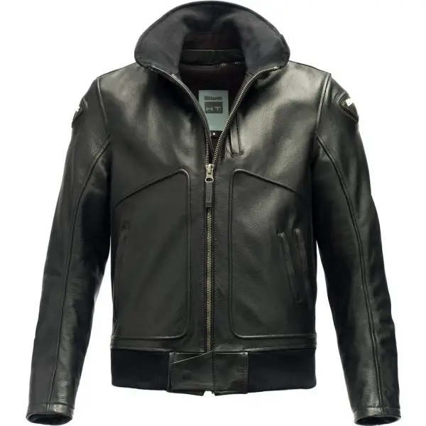 Giacca moto pelle Blauer THOR Nero