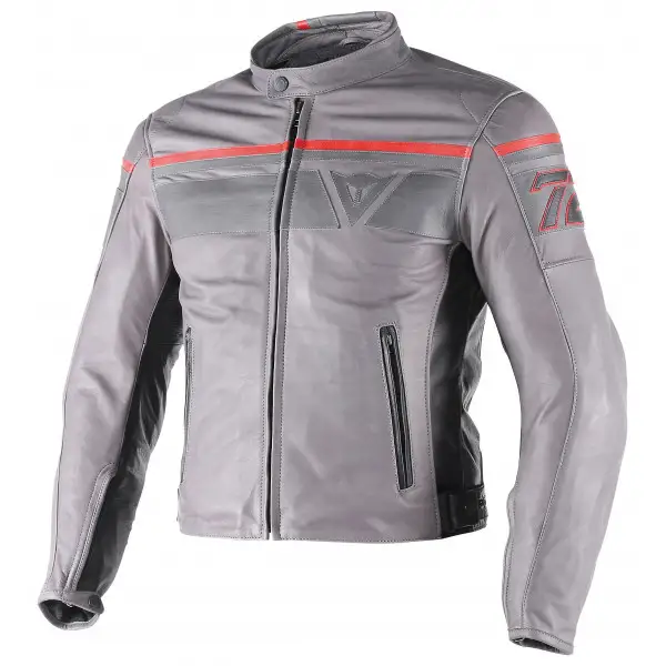 Giacca moto pelle Dainese Blackjack fumo magnesio nerp