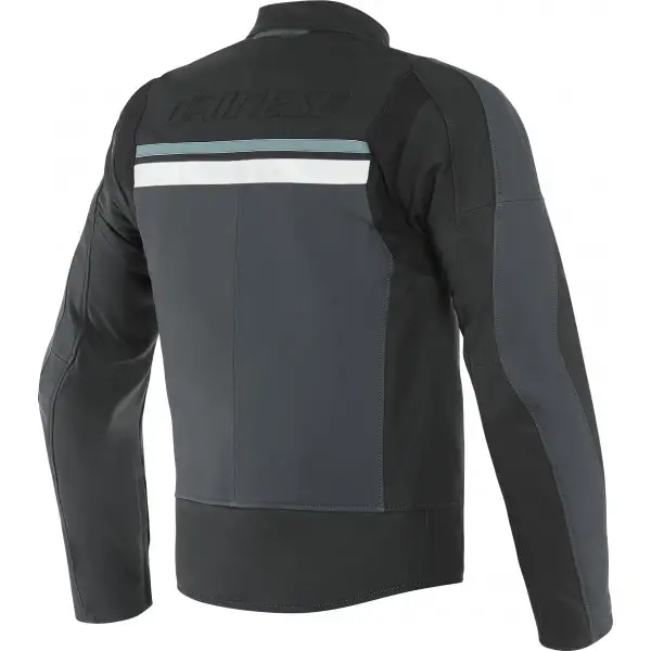 Giacca moto pelle Dainese Hf 3 Nero Ebano Atlantic Grigio Ghiaccio