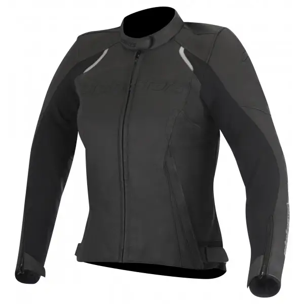 Giacca moto pelle donna Alpinestars Stella Devon nera