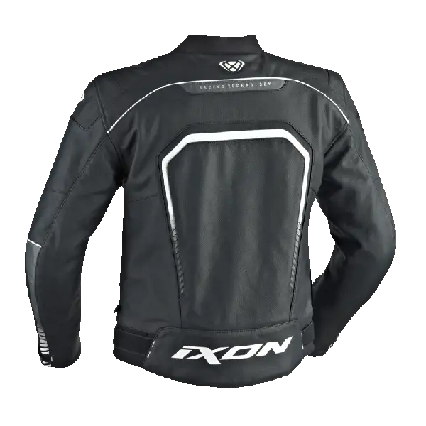 Giacca moto pelle Ixon FIGHTER nero bianco