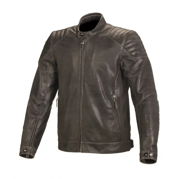 Giacca moto pelle Macna Lance marrone