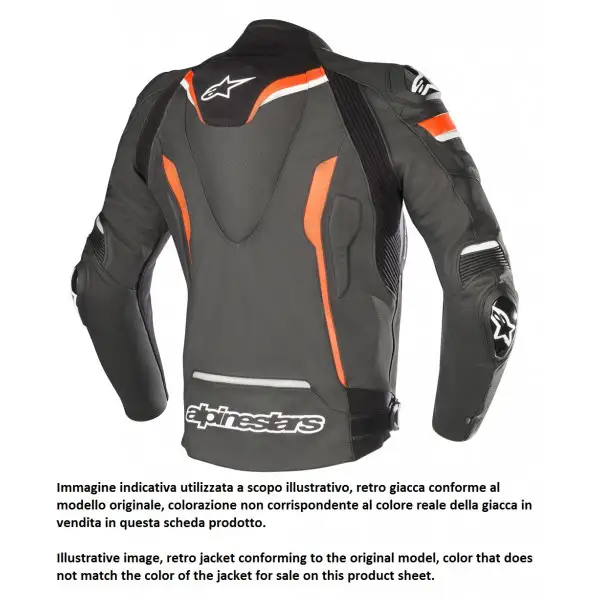 Giacca moto pelle racing Alpinestars CELER V2 nero bianco