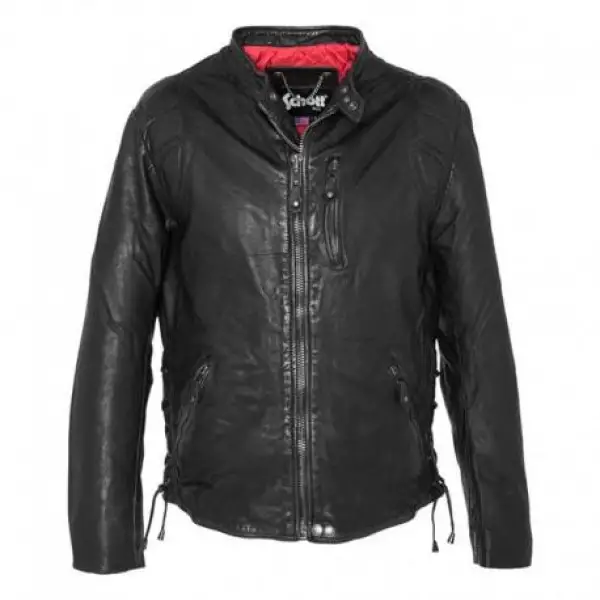 Giacca moto pelle SCHOTT NYC Biker Antic Nero