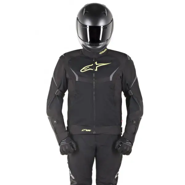 Giacca moto touring Alpinestars T-CORE AIR Drystar nero giallo fluo