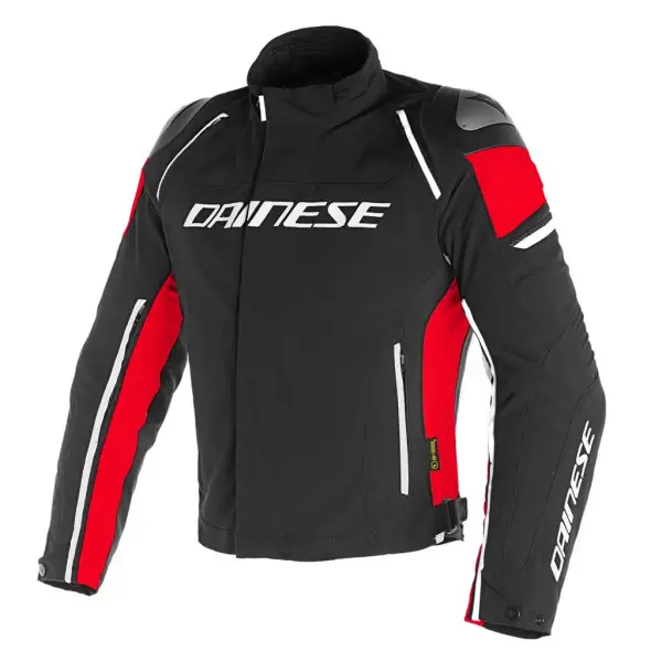 Giacca moto touring Dainese RACING 3 D-DRY Nero Nero Rosso