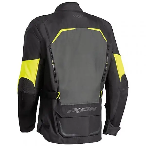 Giacca moto touring Ixon Crosstour Hp 3 strati Nero Giallo Fluo