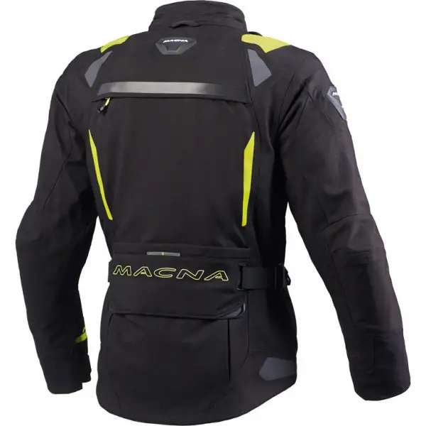 Giacca moto touring Macna Impact Pro Nero Giallo fluo