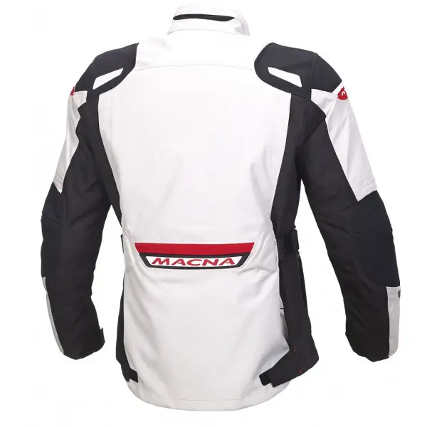 Giacca moto touring Macna Myth WP grigio chiaro grigio scuro nero