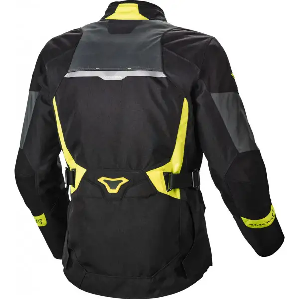 Giacca moto touring Macna Sonar WP Night Eye Giallo fluo