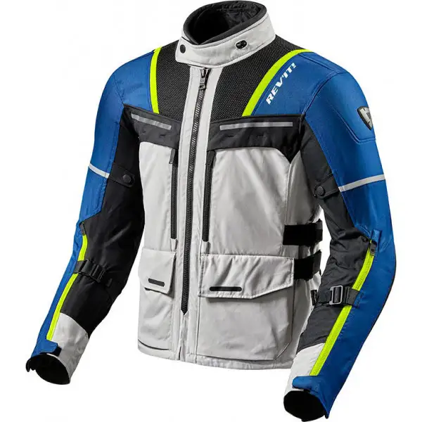 Giacca moto touring Rev'it Offtrack 3 strati Argento Blu