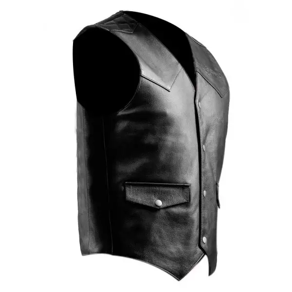 Gilet moto pelle Carburo Logan Nero