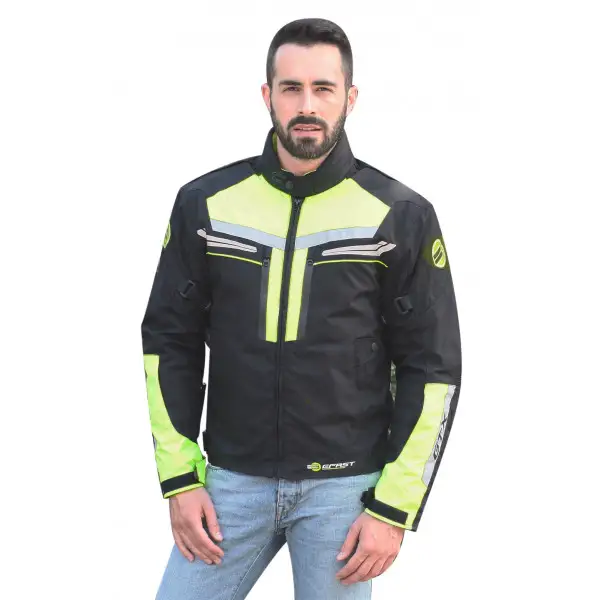 Giubbotto moto Befast GTX Evo Touring Nero Giallo fluo