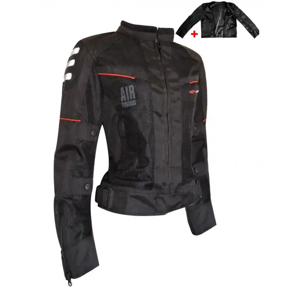 Giubbotto moto donna estivo Befast Sirio Lady Nero