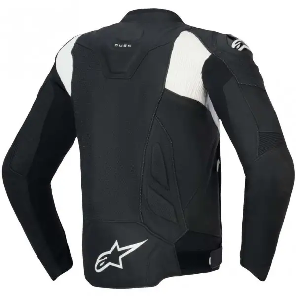 Giacca Moto Pelle Estiva Alpinestars Dusk Airflow Nero Bianco