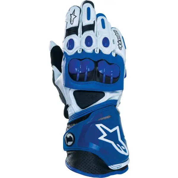 Guanti moto racing in pelle Alpinestars GP-Pro blu