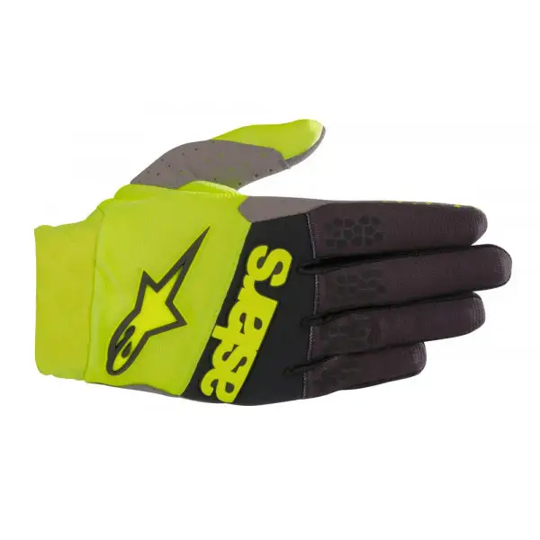 Guanti cross Alpinestars RACEFEND Giallo Fluo Nero