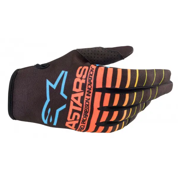 Guanti cross Alpinestars RADAR NV Nero Giallo Fluo Corallo