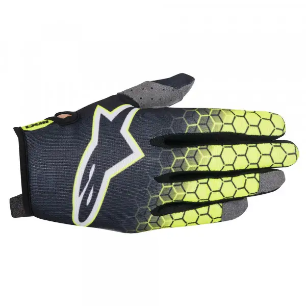 Guanti cross bambino Alpinestars Youth Radar Flight antracite giallo fluo grigio chiaro