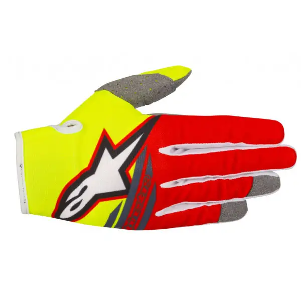 Guanti cross bambino Alpinestars Youth Radar Flight giallo rosso antracite