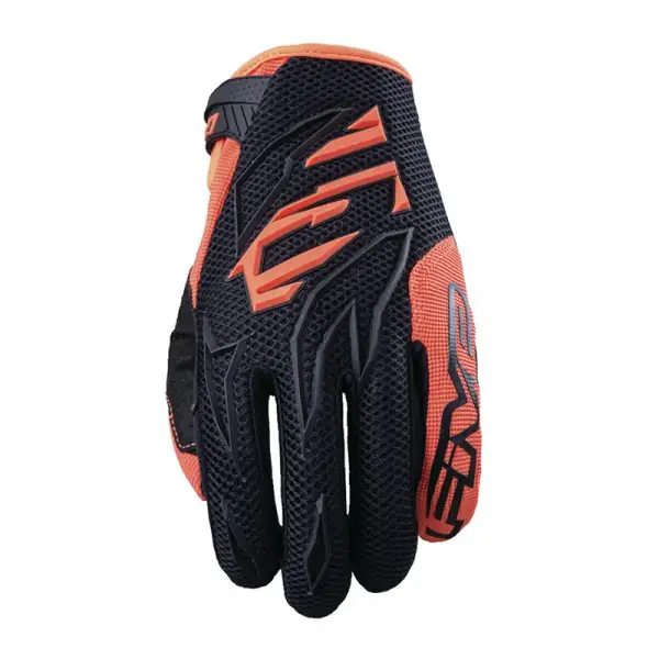 Guanti cross Five MXF3 Nero Arancione Fluo