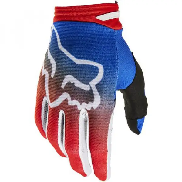 Guanti cross Fox Racing 180 Toxsyk Rosso fluo Blu