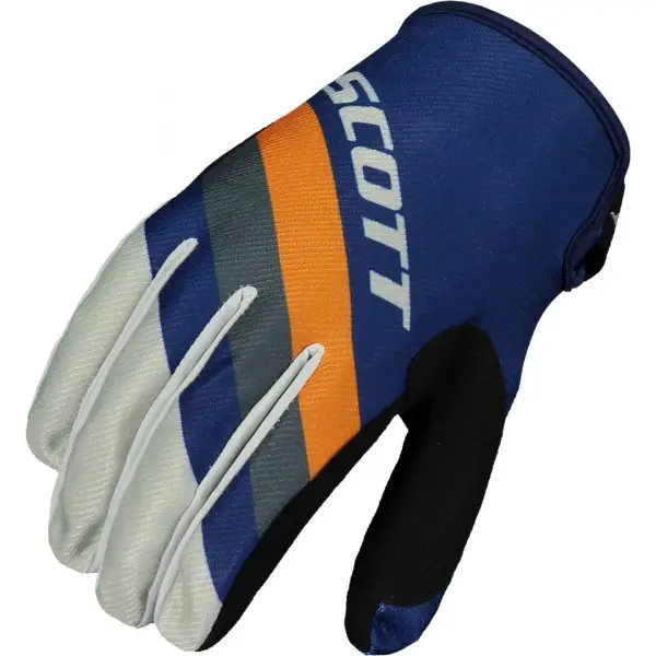 Guanti cross SCOTT 350 Track Blu Arancio