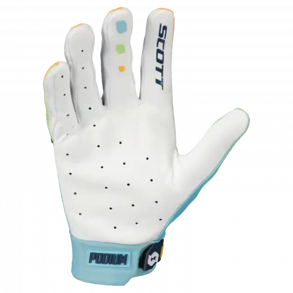 Guanti cross Scott Podium Pro Blu Arancione