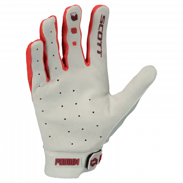 Guanti cross Scott Podium Pro Rosso Grigio