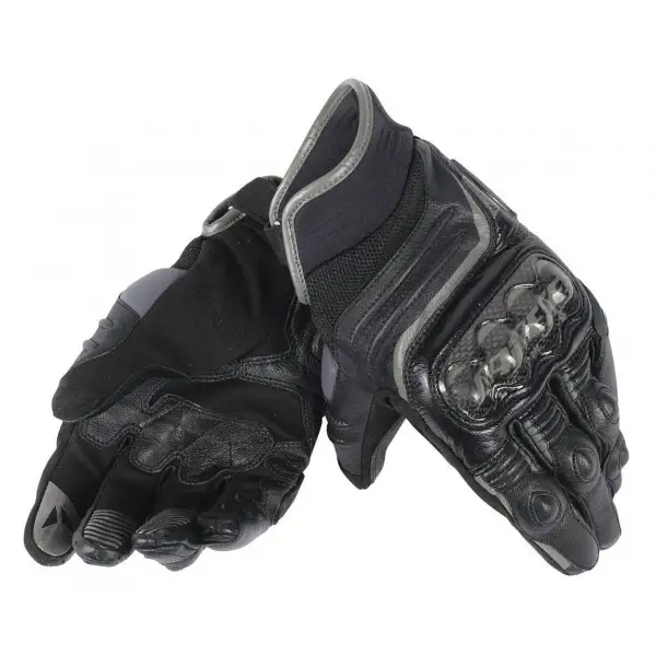 Guanti moto pelle Dainese Carbon D1 corti neri