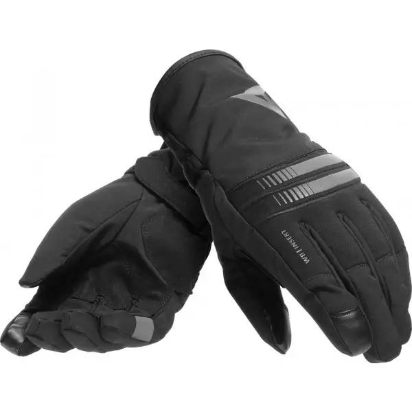 Guanti moto donna Dainese PLAZA 3 D-DRY Nero Antracite