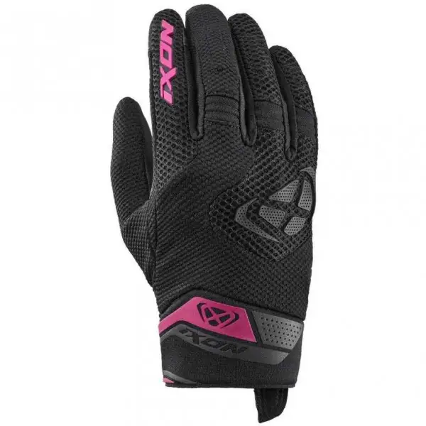 Guanti moto donna estivi Ixon MIG 2 AIRFLOW LADY Nero fucsia