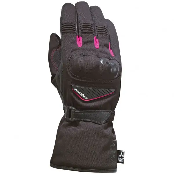 Guanti moto donna invernali Ixon PRO ARROW LADY nero fucsia