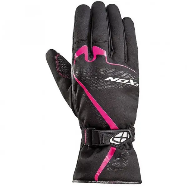 Guanti moto donna invernali Ixon PRO INDY LADY nero fucsia