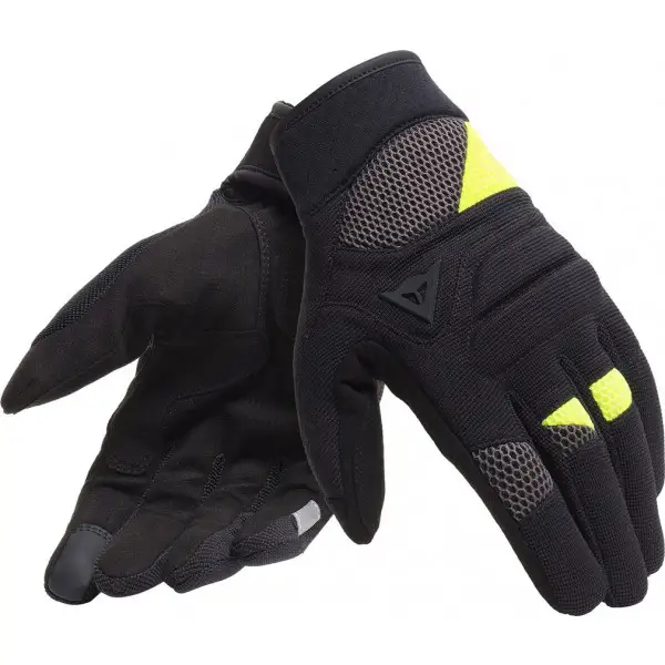 Guanti moto estivi Dainese FOGAL UNISEX Nero Giallo Fluo