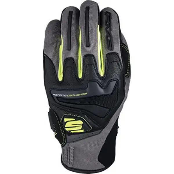 Guanti moto estivi Five RS4 Grey Giallo fluo