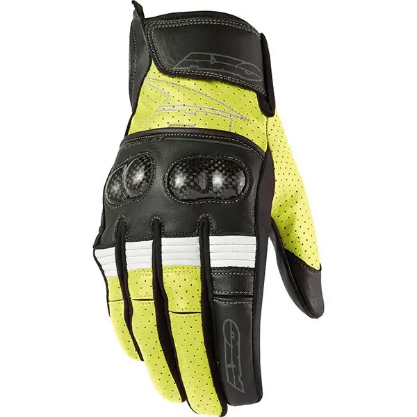 Guanti moto estivi pelle Axo Pro Race XT Nero Giallo