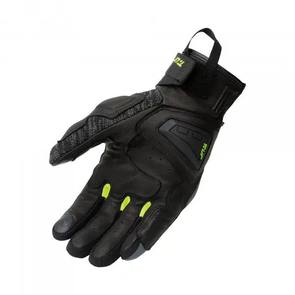 Guanti moto estivi T-UR G-KNIT Nero Giallo Fluo