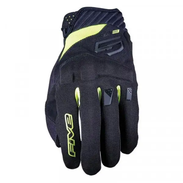 Guanti moto Five RS3 EVO Nero Giallo Fluo