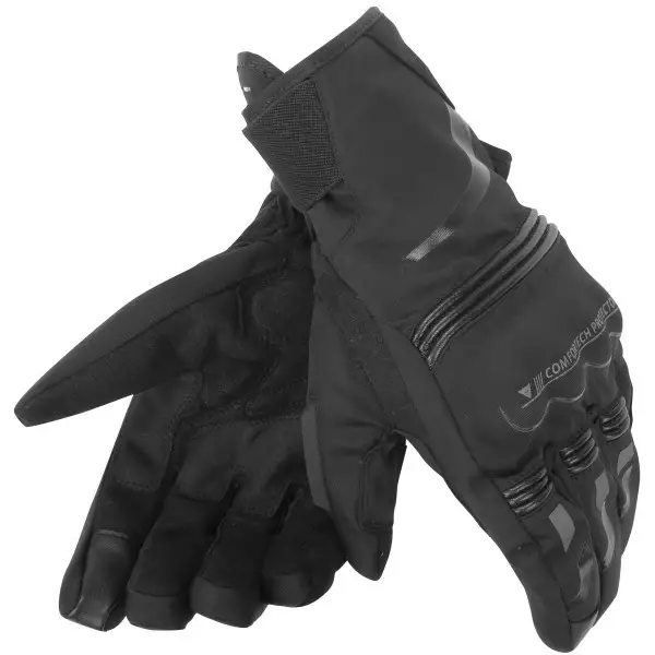 Guanti moto invernali Dainese Tempest D-Dry corti nero nero