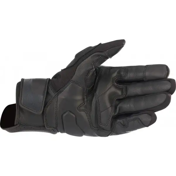 Guanti moto pelle Alpinetars BOOSTER V2 Nero Nero