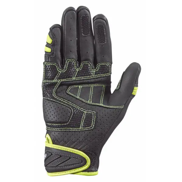 Guanti moto pelle Axo Shield Nero Giallo