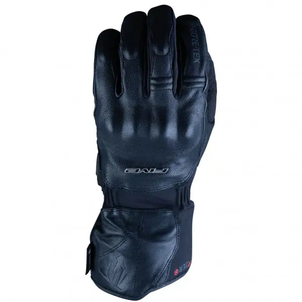 Guanti moto pelle invernali Five WFX SKIN Zero Goretex Nero