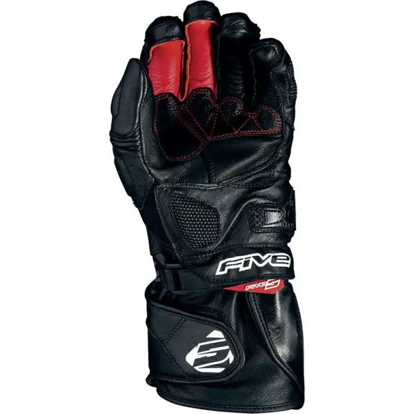 Guanti moto pelle racing Five RFX1 Nero