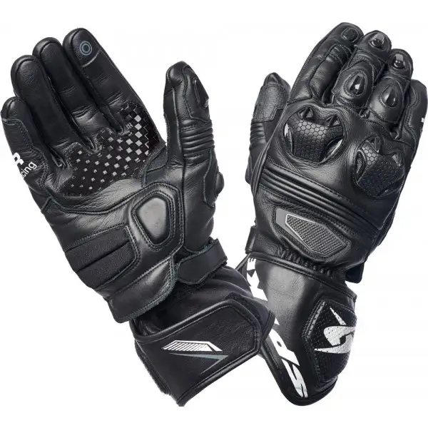 Guanti moto pelle Spyke TECH RACE Nero