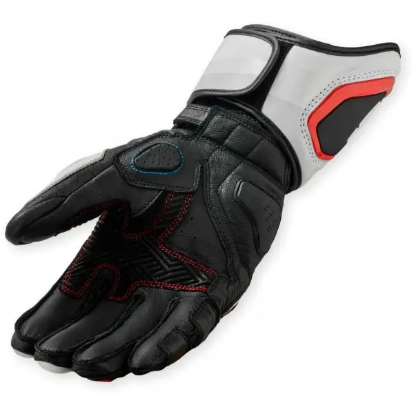 Guanti Moto Rev'it Quantum 3 Bianco Rosso Neon