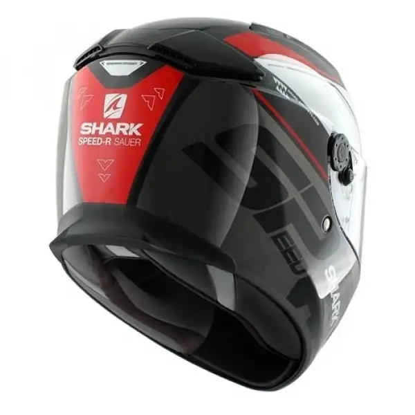 Casco Moto integrale Shark Speed-R Sauer Nero Antracite Rosso