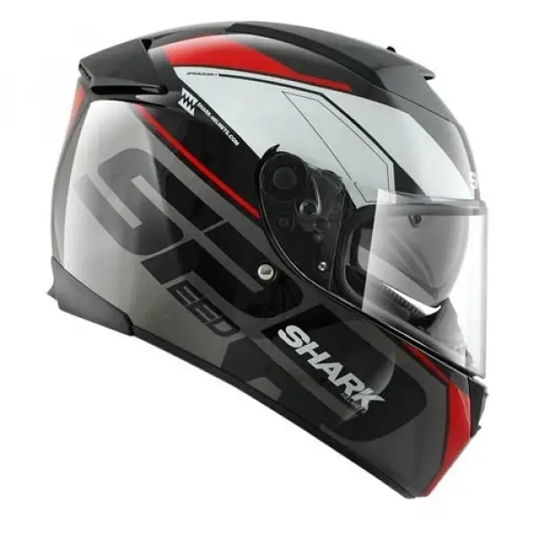 Casco Moto integrale Shark Speed-R Sauer Nero Antracite Rosso