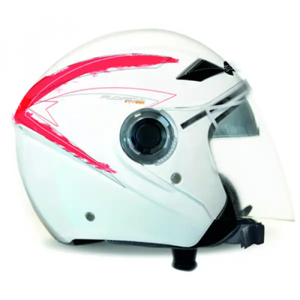 Casco jet Kappa KV22 Florida Bianco Rosso